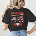 Baseball Mom Heart Baseball Mama Mother's Day Women's T-Shirt Back Print Baseball Mom Heart Baseball Mama Mother's Day Women's T-Shirt Back Print