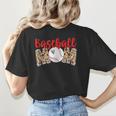 Baseball Mom Leopard Print Cute Mother's Day Sport Lover Women's T-Shirt Back Print