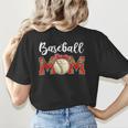 Baseball Mom Leopard Game Day Mom Life Mother's Day Women's T-Shirt Back Print Baseball Mom Leopard Game Day Mom Life Mother's Day Women's T-Shirt Back Print
