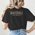 Baseball Mom Leopard Print Baseball Mama Mother's Day Women's T-Shirt Back Print Baseball Mom Leopard Print Baseball Mama Mother's Day Women's T-Shirt Back Print