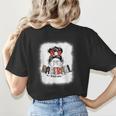 Baseball Mom Messy Bun Mommy Baseball Player Women's T-Shirt Back Print