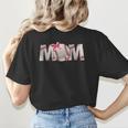 Baseball Mom With Pink Bow Women's T-Shirt Back Print Baseball Mom With Pink Bow Women's T-Shirt Back Print
