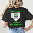 Baseball Mom Quote My Stepson Works From Home Women's T-Shirt Back Print