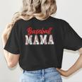 Baseball Mom Retro Groovy Baseball Mama Women Mother's Day Women's T-Shirt Back Print Baseball Mom Retro Groovy Baseball Mama Women Mother's Day Women's T-Shirt Back Print
