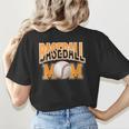 Baseball Mom Sports Orange Women's T-Shirt Back Print