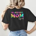 Baseball Mom Squad Tie Dye Cute Ball Mom Women's T-Shirt Back Print Baseball Mom Squad Tie Dye Cute Ball Mom Women's T-Shirt Back Print