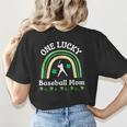 Baseball Mom St Patrick's Day Irish Shamrock Sports Women's T-Shirt Back Print