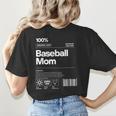 Baseball Mom Graphic Tees For Women Women's T-Shirt Back Print