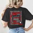 Baseball Mom Traits For Great Mothers Grey And Red Women's T-Shirt Back Print