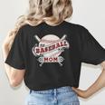 Baseball Mom Vintage Retro Game Day Son Supporter Fan Women's T-Shirt Back Print