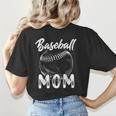 Baseball Mom For Women Family Matching Players Team Mommy Women's T-Shirt Back Print
