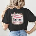 Baseball-Shirt Women Mama Mother Baseball Mom Women's T-Shirt Back Print Baseball-Shirt Women Mama Mother Baseball Mom Women's T-Shirt Back Print