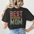 Best Baseball Mom Sports Cute Moms Day Women's T-Shirt Back Print