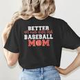 Better Not Mess With This Baseball Mom Women's T-Shirt Back Print