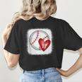 Bleached Custom Baseball Mom Number 17 Heart For Mom Women's T-Shirt Back Print