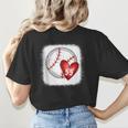 Bleached Custom Baseball Mom Number 55 Heart For Mom Women's T-Shirt Back Print Bleached Custom Baseball Mom Number 55 Heart For Mom Women's T-Shirt Back Print