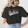 Busy Raising Ballers Baseball Mom & Parent Sports Women's T-Shirt Back Print Busy Raising Ballers Baseball Mom & Parent Sports Women's T-Shirt Back Print