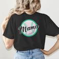 Cute Mama Script Font On Baseball Mom Women's T-Shirt Back Print
