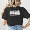 Cute Sports Baseball Mom Game Day Women's T-Shirt Back Print Cute Sports Baseball Mom Game Day Women's T-Shirt Back Print