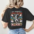 Favorite T-Ball Player Calls Mommy Baseball Mom Women's T-Shirt Back Print