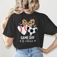 Game Day Vibes Soccer Baseball Mom Heart Women's T-Shirt Back Print Game Day Vibes Soccer Baseball Mom Heart Women's T-Shirt Back Print