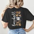 Happy Mother's Day Baseball Mom Leopard Softball Lover Women's T-Shirt Back Print Happy Mother's Day Baseball Mom Leopard Softball Lover Women's T-Shirt Back Print