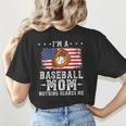 I'm a Baseball Mom Nothing Scares Me Baseball Women's T-Shirt Back Print I'm a Baseball Mom Nothing Scares Me Baseball Women's T-Shirt Back Print
