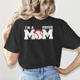 I'm A Proud Mom Baseball Mom Women's T-Shirt Back Print I'm A Proud Mom Baseball Mom Women's T-Shirt Back Print