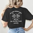 My Kid Might Not Always Swing But I Do Baseball Mom Women's T-Shirt Back Print My Kid Might Not Always Swing But I Do Baseball Mom Women's T-Shirt Back Print