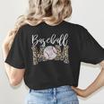 Leopard Baseball Mom Matching Softball Mama Family Matching Women's T-Shirt Back Print Leopard Baseball Mom Matching Softball Mama Family Matching Women's T-Shirt Back Print