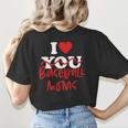 I Love Baseball Moms Women's T-Shirt Back Print