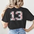 Lucky Number 13 Baseball Mom Baseball Number 13 Lucky 13 Women's T-Shirt Back Print Lucky Number 13 Baseball Mom Baseball Number 13 Lucky 13 Women's T-Shirt Back Print