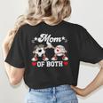 Mom Of Both Soccer Baseball Mom Of A Baseball Soccer Player Women's T-Shirt Back Print