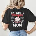Mother's Day Baseball Mom Women's T-Shirt Back Print Mother's Day Baseball Mom Women's T-Shirt Back Print