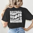 Retro Baseball Mom Summer Groovy Appreciation Women's T-Shirt Back Print Retro Baseball Mom Summer Groovy Appreciation Women's T-Shirt Back Print