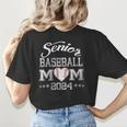 Senior Baseball Mom 2024 Class Of 2024 Graduation Women's T-Shirt Back Print Senior Baseball Mom 2024 Class Of 2024 Graduation Women's T-Shirt Back Print