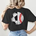Soccer Baseball Player Soccer Baseball Mom Women's T-Shirt Back Print Soccer Baseball Player Soccer Baseball Mom Women's T-Shirt Back Print
