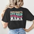 Somebody's Loudmouth Baseball Mama Baseball Mom Women's T-Shirt Back Print Somebody's Loudmouth Baseball Mama Baseball Mom Women's T-Shirt Back Print