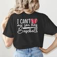 My Son Has Baseball Sports Player Baseball Mom Women Women's T-Shirt Back Print