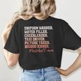Uniform Washer Water Filler Cheerleader Baseball Mom Women's T-Shirt Back Print
