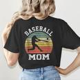 Vintage Baseball Mom Baseball Lover Women's T-Shirt Back Print