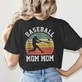 Vintage Baseball Mom Mom Baseball Lover Women's T-Shirt Back Print