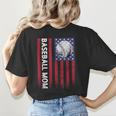 Vintage Baseball Mom Proud Family Summer Baseball Player Women's T-Shirt Back Print