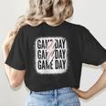 Womens Baseball Mom Leopard Game Day Mother's Day Women's T-Shirt Back Print