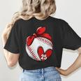 Womens Custom Baseball Mom Number 25 Heart For Mom Mommy Women's T-Shirt Back Print Womens Custom Baseball Mom Number 25 Heart For Mom Mommy Women's T-Shirt Back Print