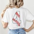 4 Laces 4th Birthday Boy Four Years Baseball Mom T-Shirt Women's T-Shirt Back Print 4 Laces 4th Birthday Boy Four Years Baseball Mom T-Shirt Women's T-Shirt Back Print