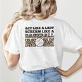 Act Like a Lady Scream Like a Baseball Mom Mother Women's T-Shirt Back Print Act Like a Lady Scream Like a Baseball Mom Mother Women's T-Shirt Back Print