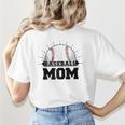 American Flag Patriotic Game Day Baseball Mom Women's T-Shirt Back Print American Flag Patriotic Game Day Baseball Mom Women's T-Shirt Back Print