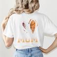 Ball Mom Heart Basketball Baseball Mom Premium Women's T-Shirt Back Print