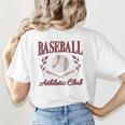 Baseball Athletic Social Club Baseball Mom Trendy Baseball Raglan Baseball Tee Women's T-Shirt Back Print